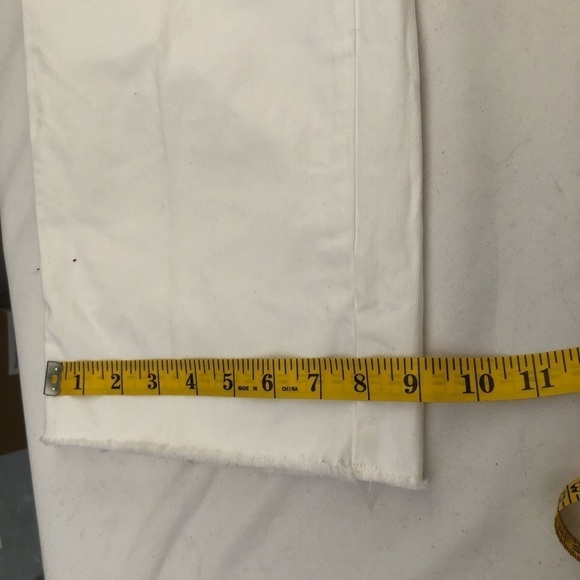 Free People Carpenter Crop White Raw Hem Jeans 2 - Picture 9 of 10